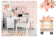Watercolor Warm Autumn Collection, a Transportation Illustration by MayaNavits (Thumbnail 7 of 10)
