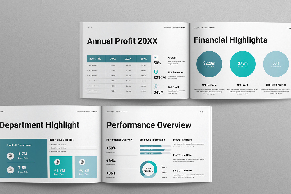 Annual Report Template Landscape, a Brochure Template by Work-Envance (Photo 8 of 12)