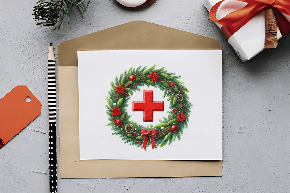 Christmas Nurse Clipart Set, an Illustration by RobertsArt (Photo 3 of 7)
