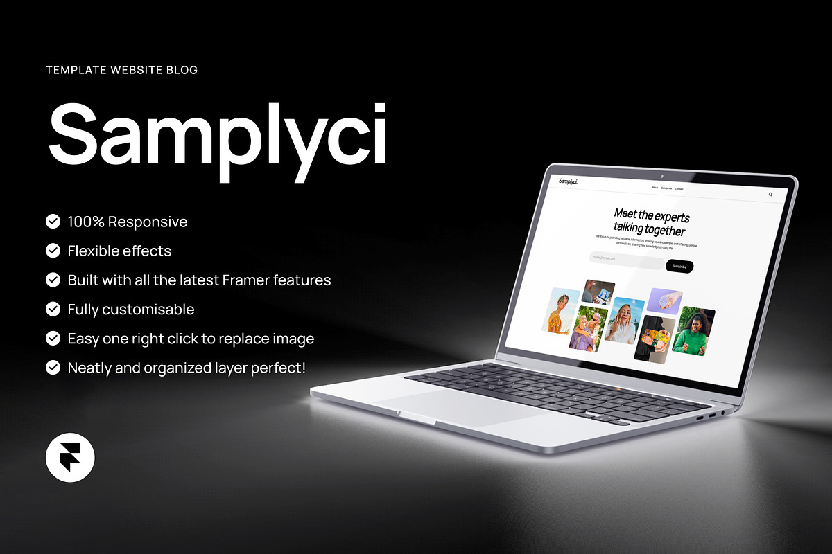 Samplyci - Blog Framer Template, a Websites & App Template by Kami Agence (Photo 2 of 6)