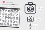 Medicine Line Icons Set, an Outline Icon by Voysla's Shop (Thumbnail 3 of 4)