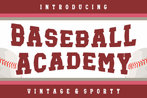 Baseball Academy, a Slab Serif Font by Limited.studio