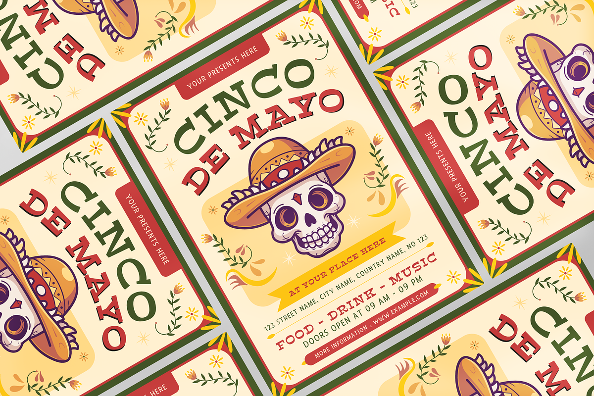 Yellow Green Cinco De Mayo Flyer, a Flyer Template by Annora Studio (Photo 3 of 5)