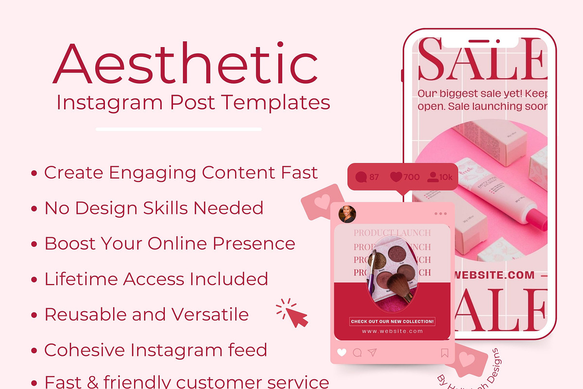 Ecommerce Instagram Posts Templates, a Social Media Template by Hell Yeah Designs (Photo 2 of 7)