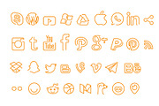 Line Drawn Social Media Icons, an Icon by Juliane Bone Design (Thumbnail 2 of 2)