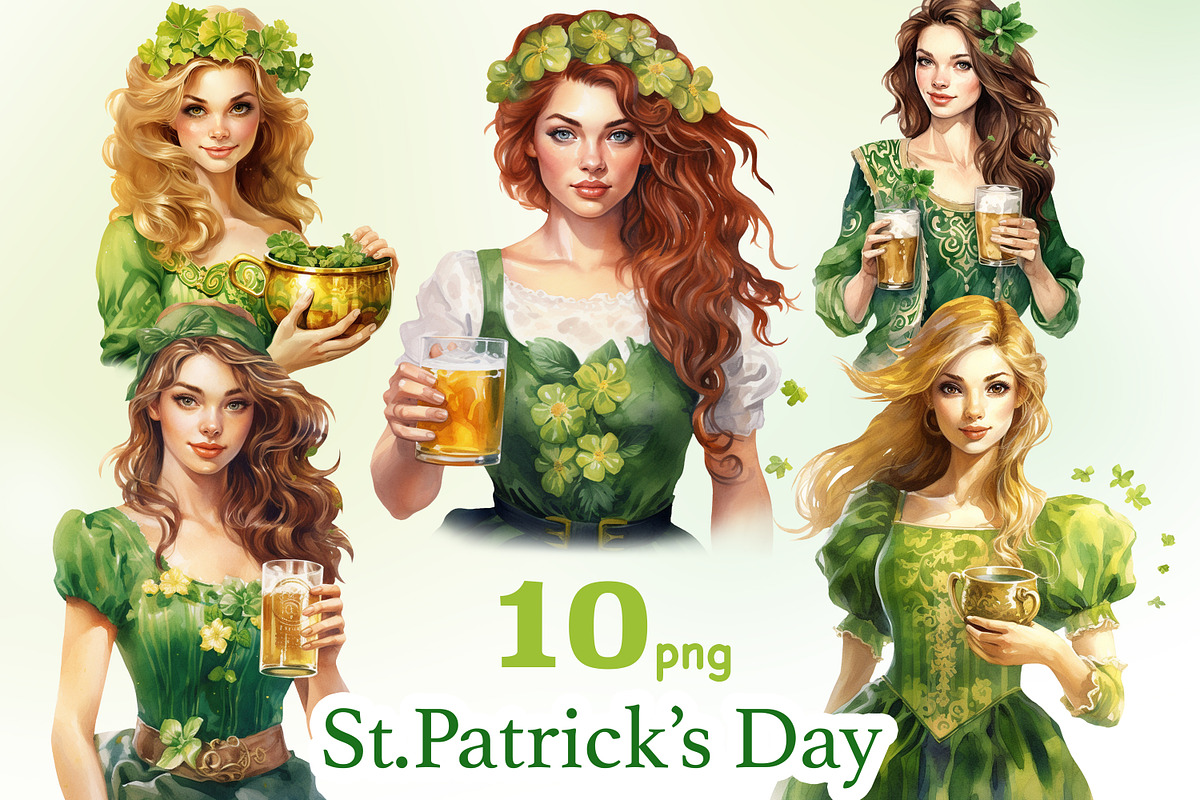 St.Patrick’s Day Clipart, a Person Illustration by GlamArtZhanna (Photo 1 of 4)