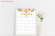 Wall Calendar 2018 2019 Letter Size, a Templates & Theme by EasyLifePlanners (Thumbnail 7 of 10)