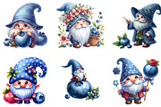 Gnome Clipart, Blueberries Gnome, an Illustration by DreamArtGraphic (Thumbnail 4 of 6)