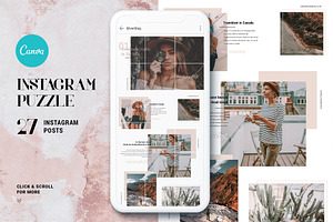 InstaGrid 1.0 Canva Puzzle Template