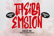 Theiba Emsion Handmade Display Font, a Handwritten Font by Maulana Creative (Thumbnail 1 of 7)