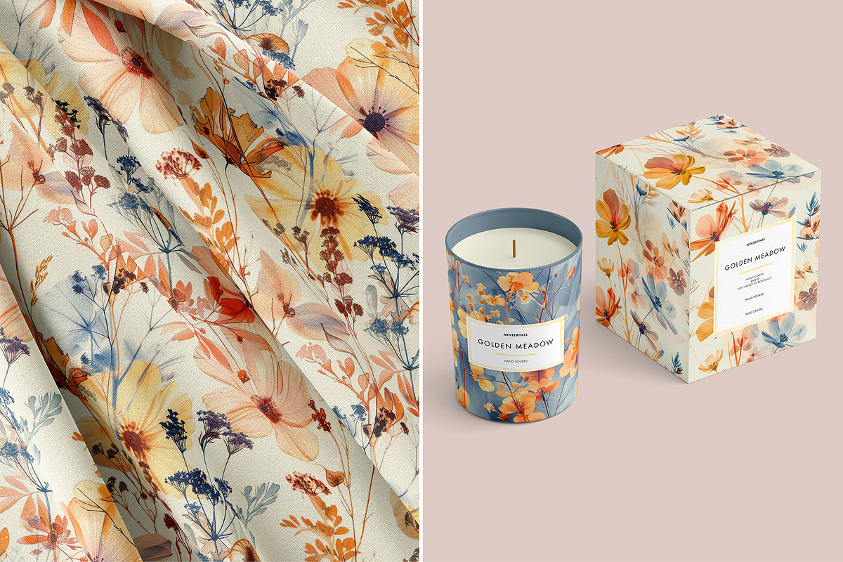 Wildflower Meadow Floral Patterns, a Pattern Graphic by Ninterints (Photo 11 of 19)