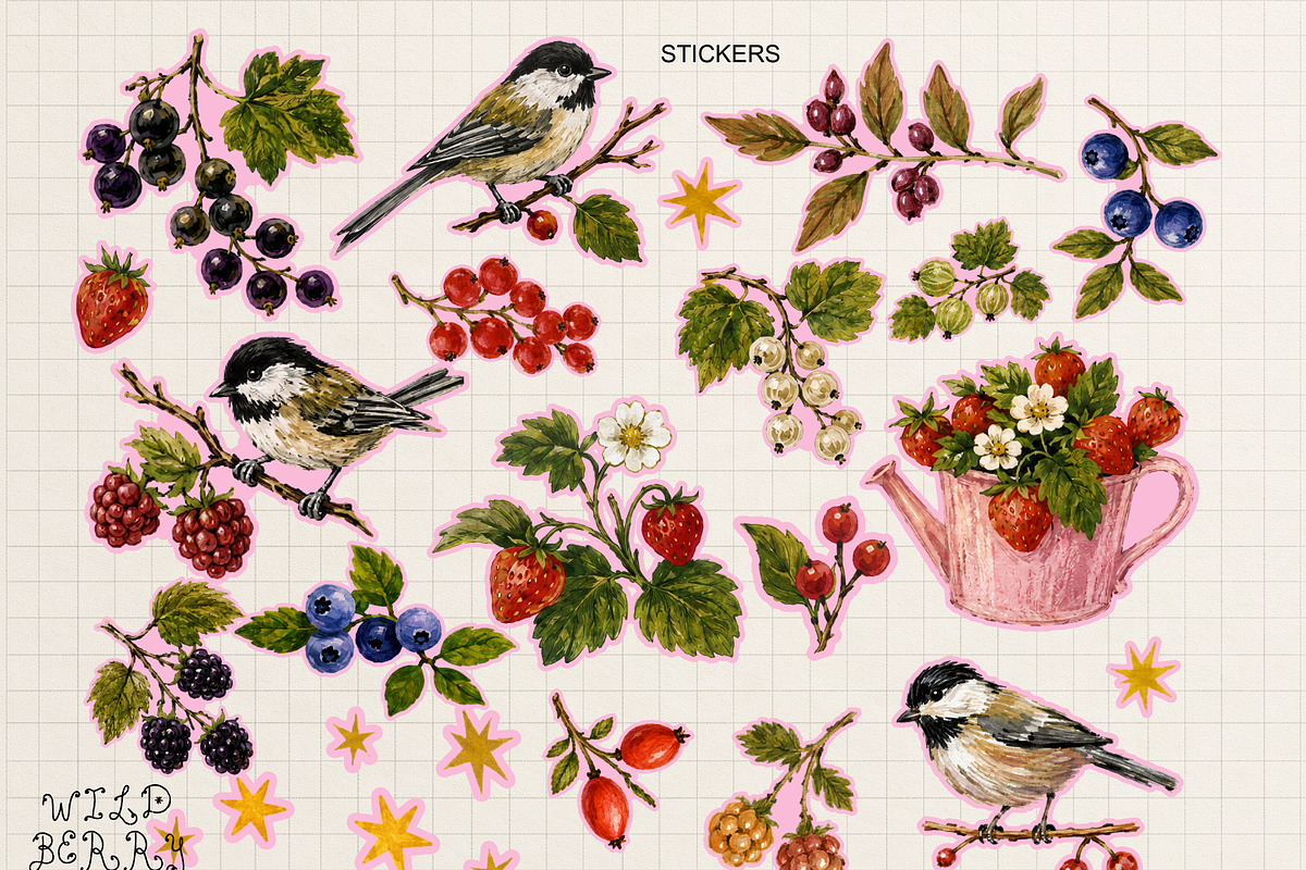 Wild Berry Envelope Creator Kit, an Object Graphic by DreamoraArt (Photo 8 of 11)