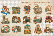 Nostalgic Christmas Clipart Bundle, a Seasonal Illustration by Ink Gallery (Thumbnail 3 of 10)