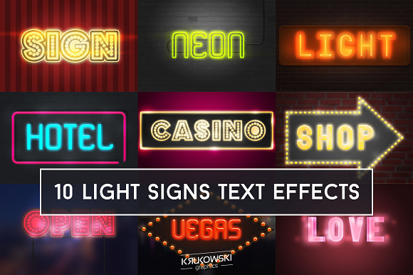 Light Signs Text Effect preview 4