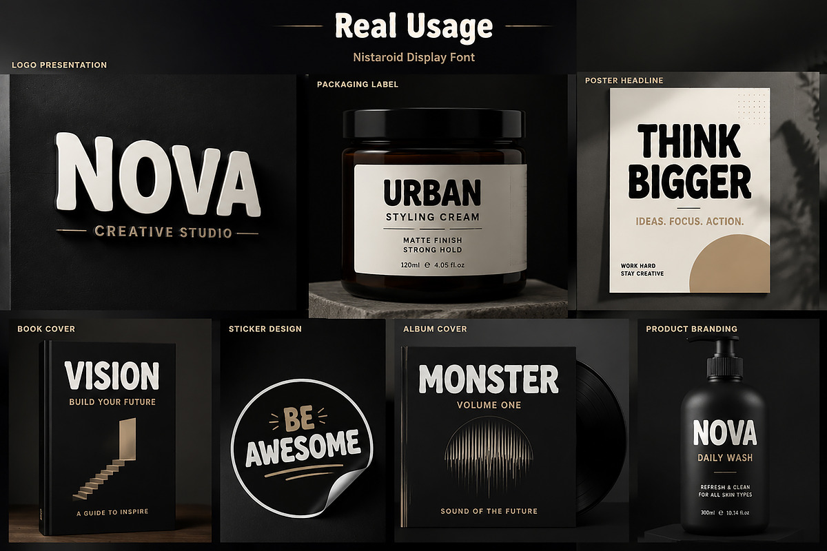 Nistaroid – Bold Display Typeface, a Slab Serif Font by Wow Magic (Photo 2 of 2)