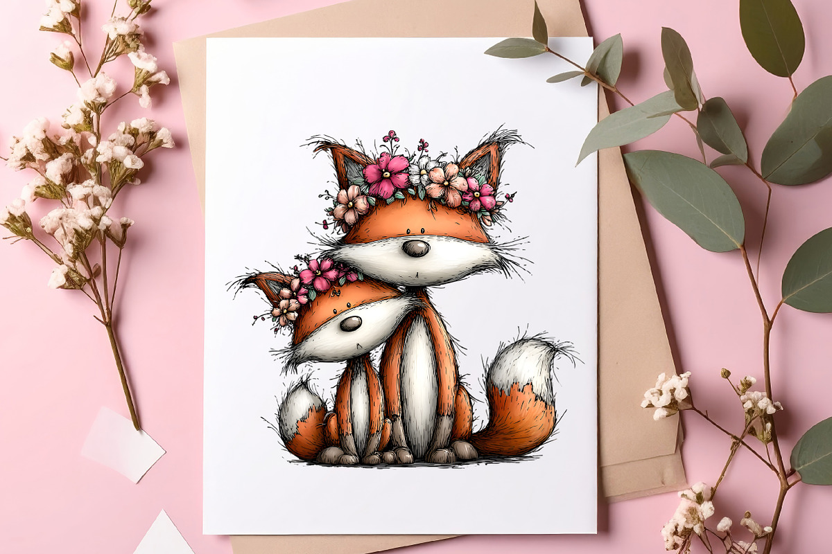 Mothers Day Watercolor Animals PNG, an Illustration by SinaCreation (Photo 8 of 9)