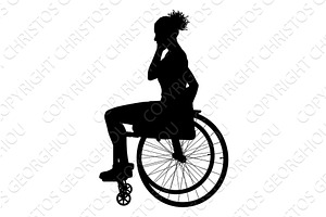 Silhouette of a Woman in a, a Person Illustration by Christos Georghiou