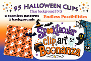 95 Spooktacular Halloween Clipart, a Seasonal Illustration by Sharon Schwalbe (Thumbnail 1 of 9)