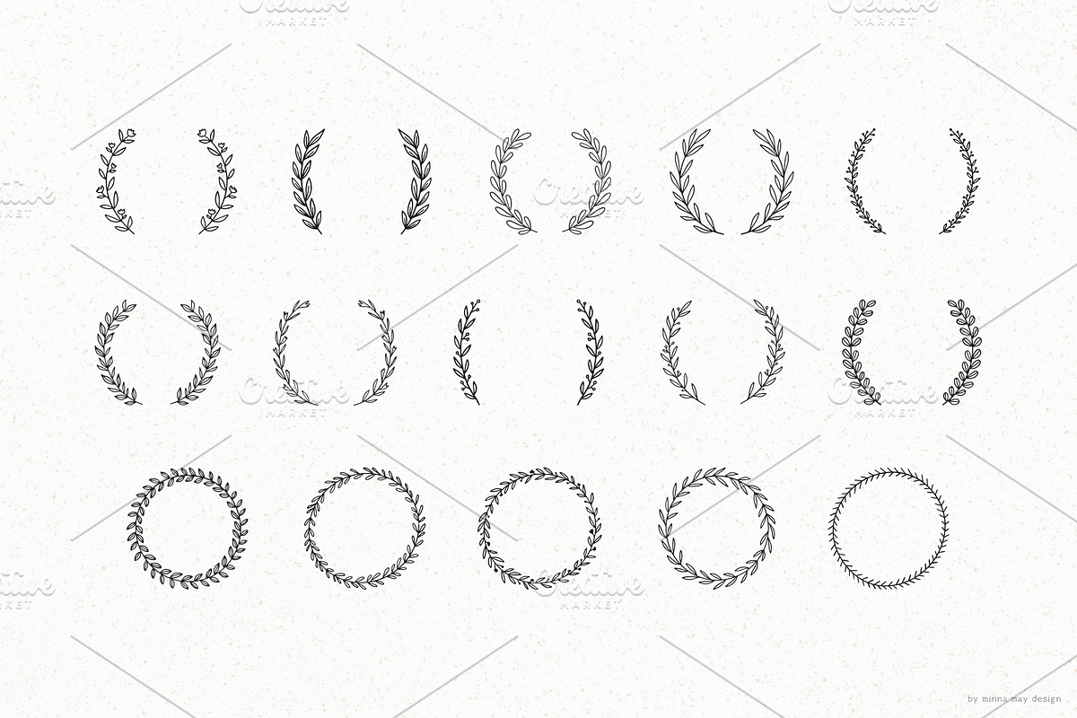 Laurels & Wreaths - Hand Drawn, an Illustration by Minna May Design (Photo 2 of 4)