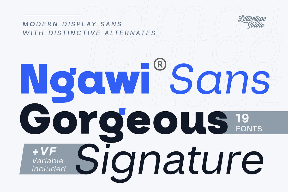 Ngawi Sans Family | Intro 60% OFF, a Sans Serif Font by Lettertype Studio (Photo 1 of 15)