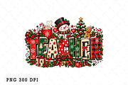 Christmas Teacher png, a Seasonal Illustration by Watercolor design (Thumbnail 1 of 3)