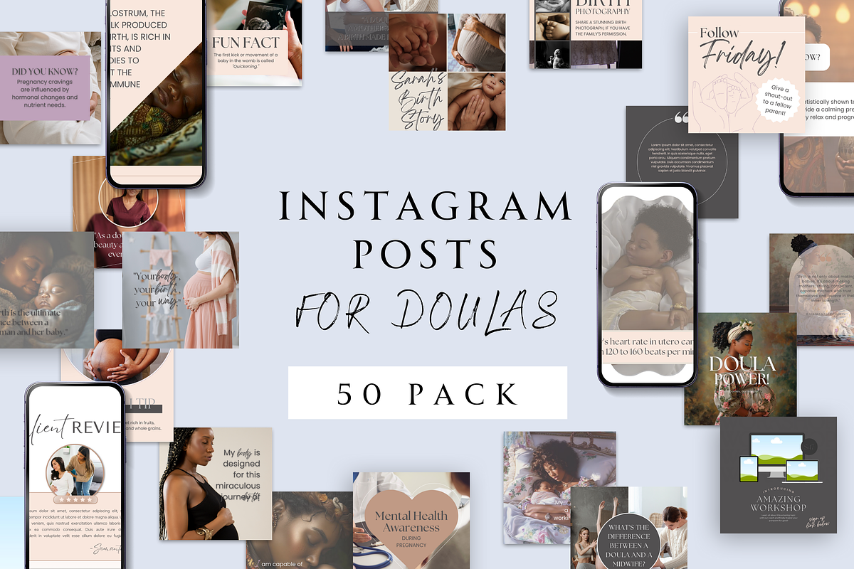 DOULA INSTAGRAM POSTS, a Social Media Template by Daring Digies (Photo 2 of 5)