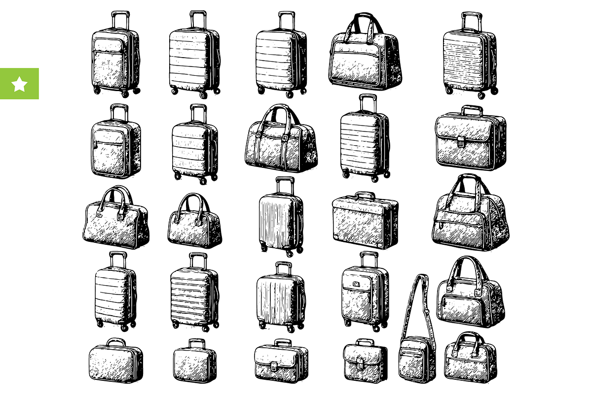 Vintage Luggage Collection, an Object Graphic by RT Studio (Photo 1 of 4)