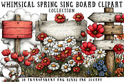 Whimsical Spring Sing Board Clipart, an Illustration by OK Design (Thumbnail 1 of 6)