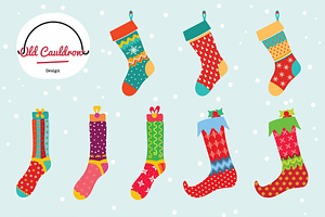 Christmas Stockings Clipart CL003