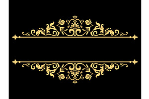 Vintage gold frame background, a Decorative Illustration by RODINA