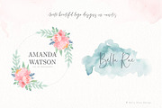 Blush and Blue Watercolor Flowers, an Illustration by Hello Muse Design (Thumbnail 4 of 6)