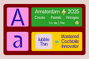 Jubble Thin, a Sans Serif Font by Zafiratype (Thumbnail 7 of 8)