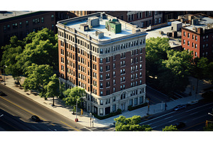rental apartment building flat ai, an Architecture Photo by pikepicture