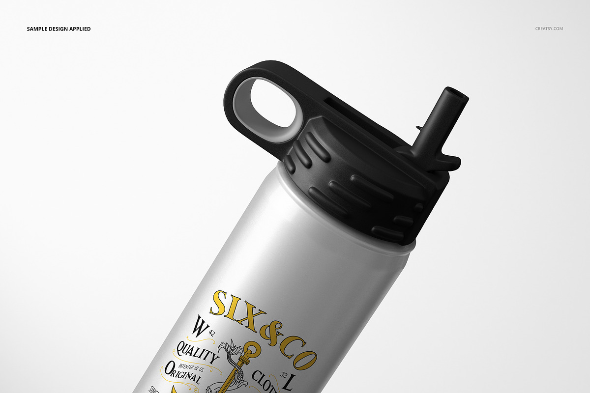 S. Steel 20 oz. Water Bottle Mockup, a Product Mockup by creatsy5 (Photo 5 of 12)