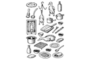 Peking Duck Cooking Illustration Set, an Object Graphic by nikagraphic (Thumbnail 1 of 3)