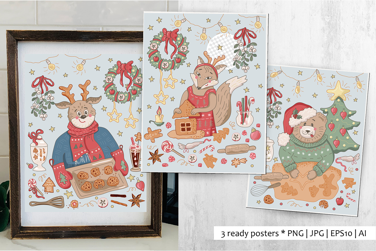 Christmas bakery collection. Vector, a Food Illustration by VaraNa Art (Photo 8 of 20)
