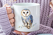 Christmas Barn Owl Clipart, an Illustration by CraftArtStudio (Thumbnail 5 of 6)