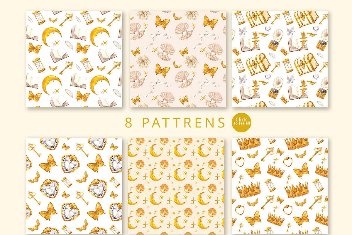 LaLuxe Vintage White & Goldorem, a Decorative Illustration by CreativeValuation (Photo 5 of 11)