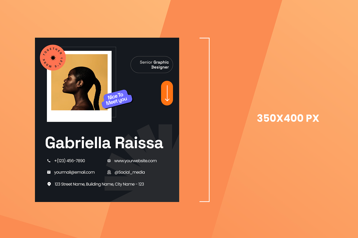 Bold Modern Minimal Email Signature, an UI Kit Template by SquidPixey (Photo 3 of 4)