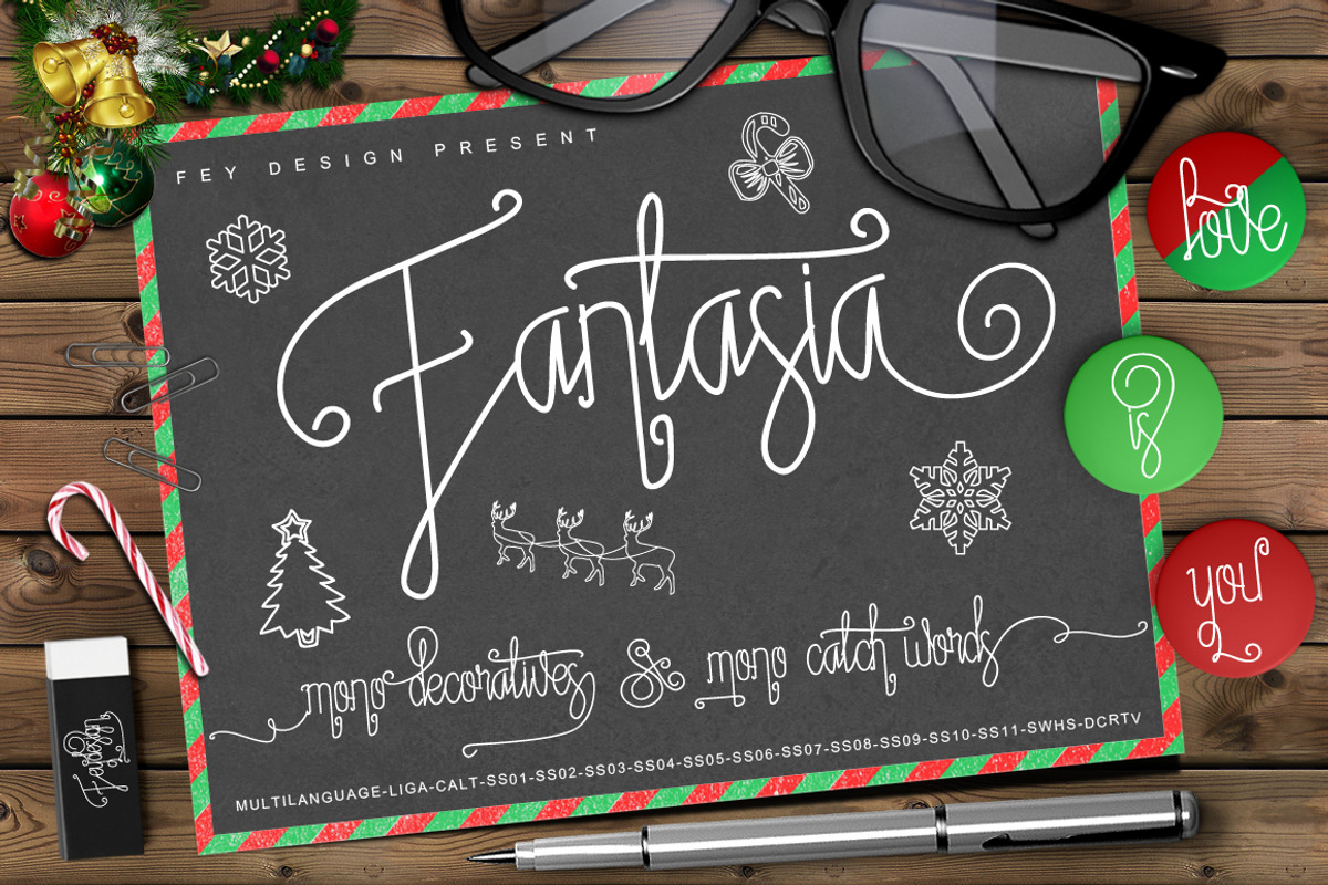 Fantasia Monoline Calligraphy +Bonus