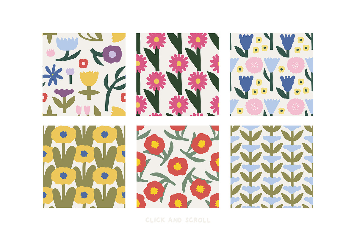 FLOWER MARKET Graphics Collection, a Pattern Graphic by Katerina Osa (Photo 15 of 16)