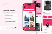Crushly - Social and Dating App UI, an App Template by twinstd (Thumbnail 1 of 5)