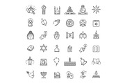 Vector religion icons set, an Outline Icon by Tettygreen (Thumbnail 1 of 2)