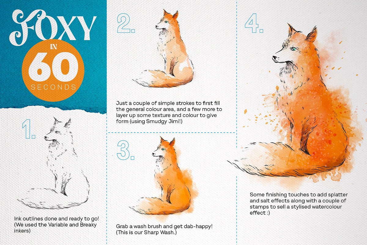Wicked Watercolour Brushes, a Brush Add-On by Green Room Media (Photo 6 of 23)