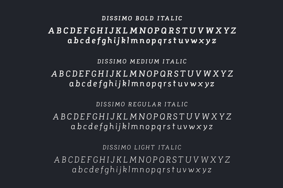 Dissimo Font Family (8 fonts), a Font by Verg Shop (Photo 21 of 24)