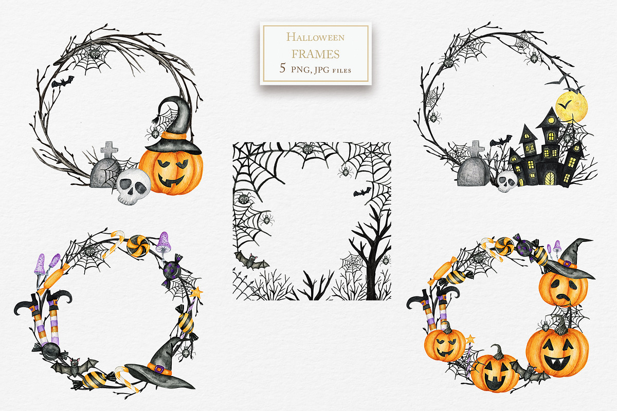 Watercolor HALLOWEEN clipart, an Object Graphic by svetlanaARTdreams (Photo 4 of 11)