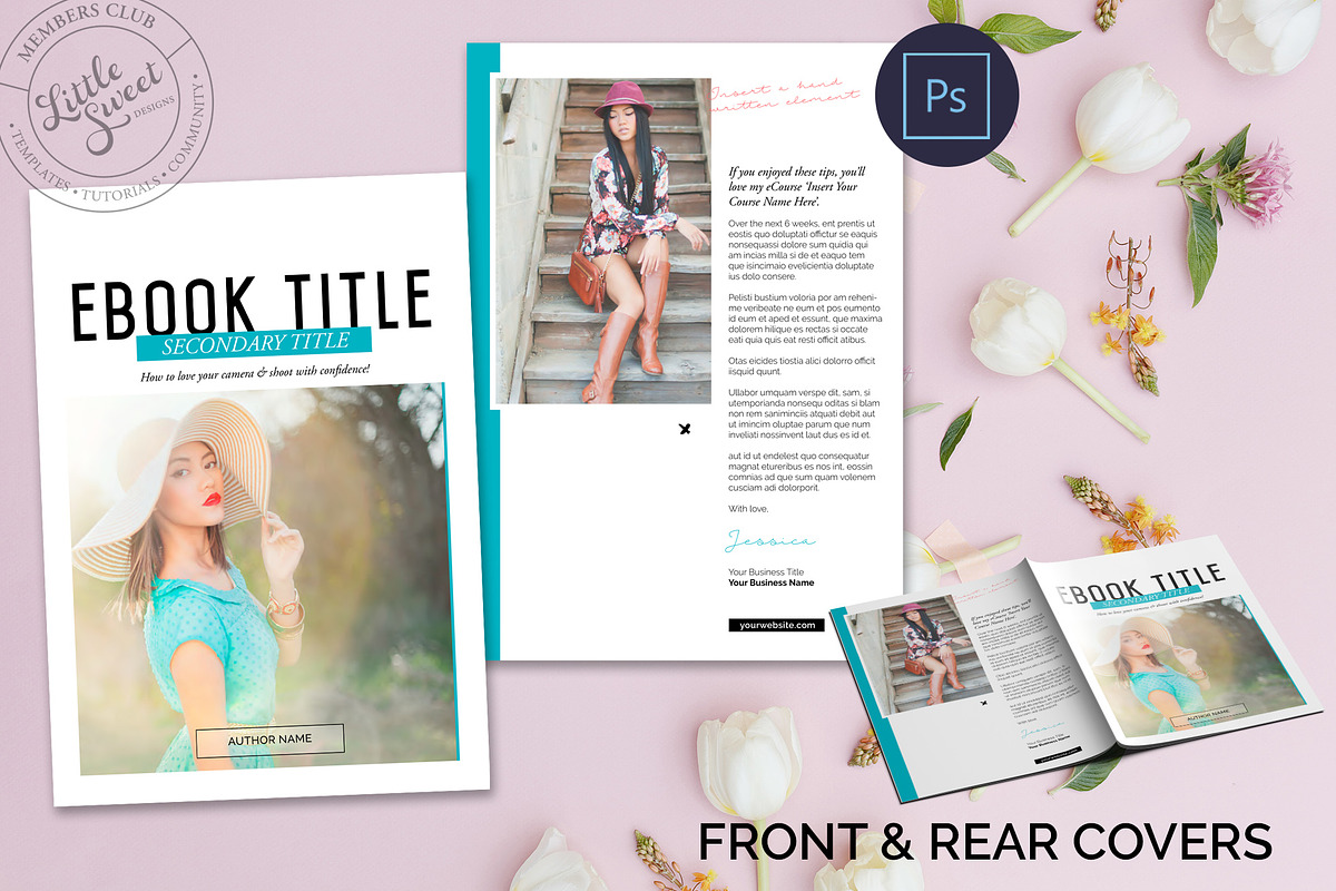 eBook Template Photoshop, a Magazine Template by Little Sweet Designs (Photo 6 of 9)