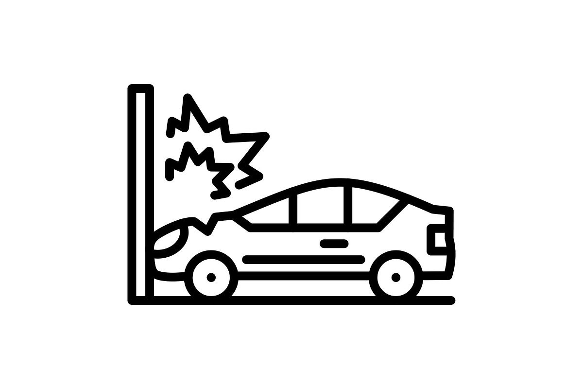 Accident Line Icon, an Icon by Pexelpy