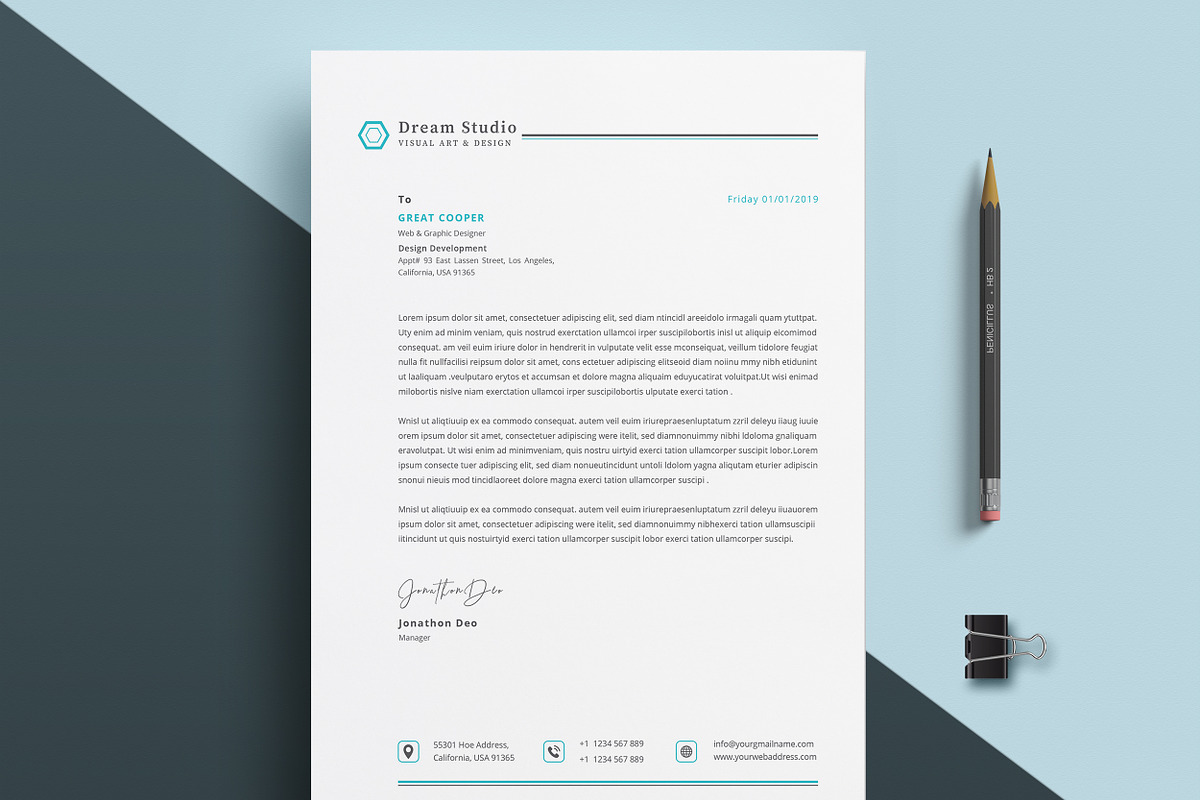 Letterhead, a Stationery Template by TelaTemplates (Photo 6 of 8)