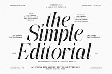 The Simple Editorial | 15 Style Font